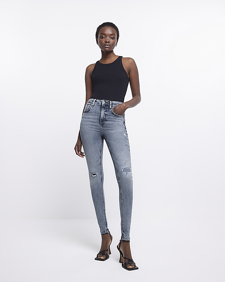 River island stretch skinny hot sale jeans