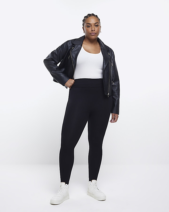 River Island High Waisted Leggings - Black