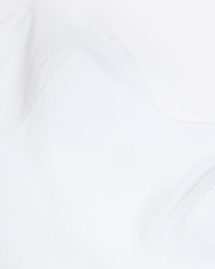 White bandeau sleeveless top