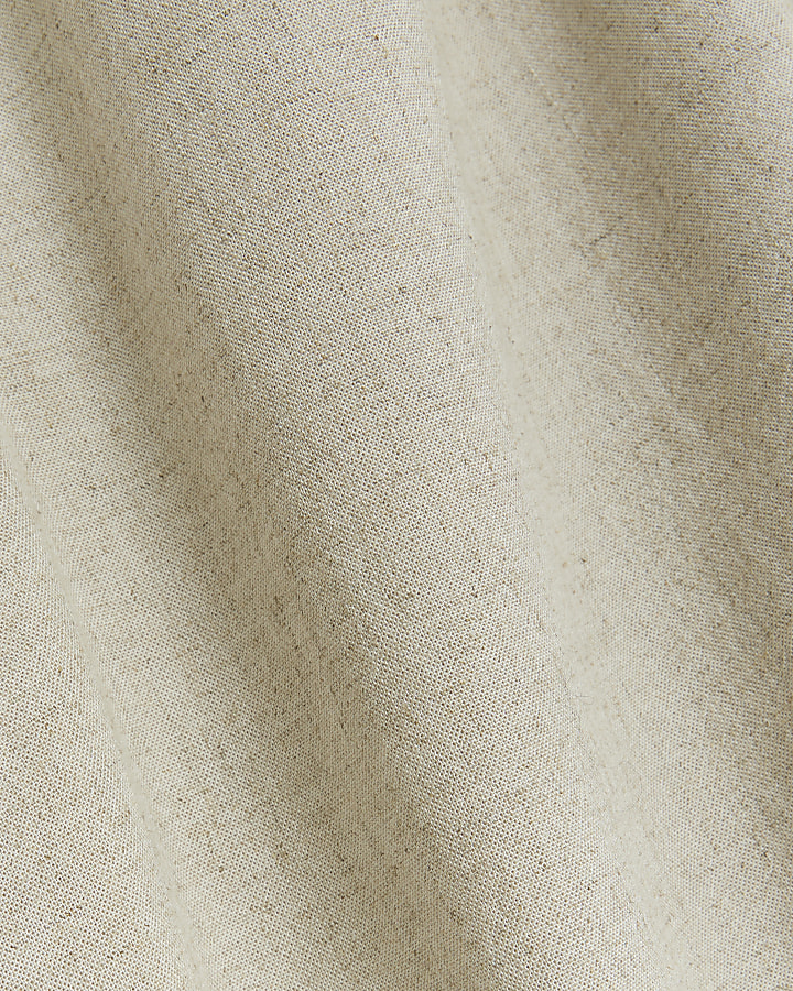 Beige vest top with linen River Island