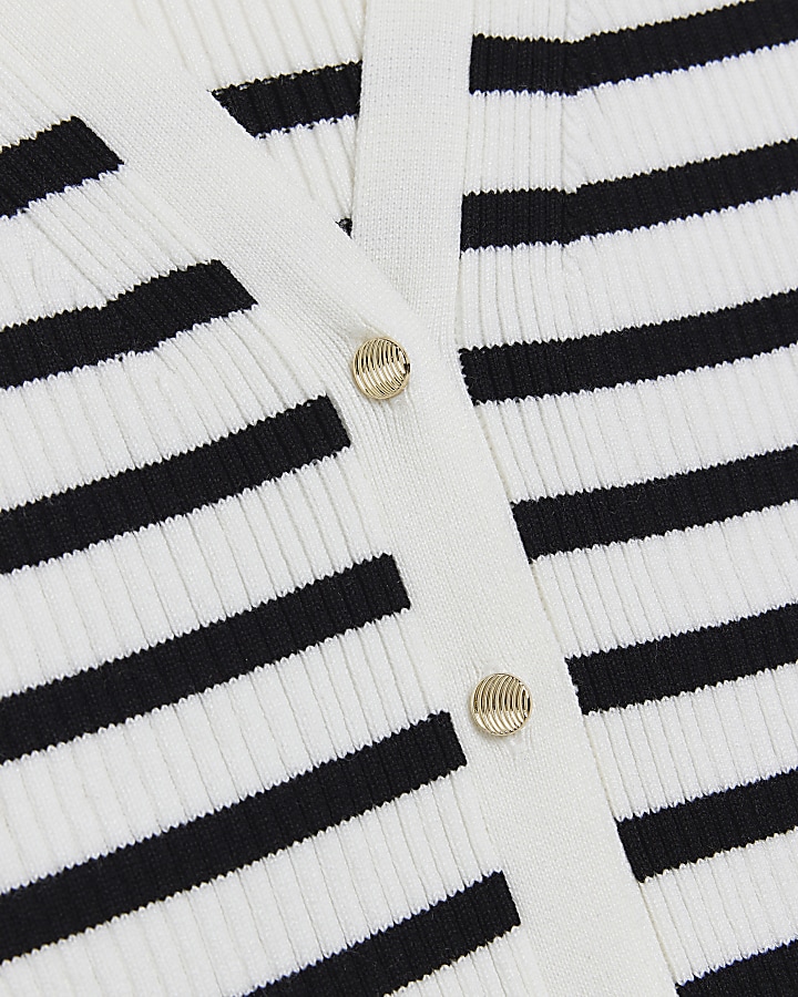 Cream Stripe Vest