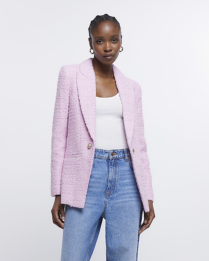 River island 2024 boucle jacket