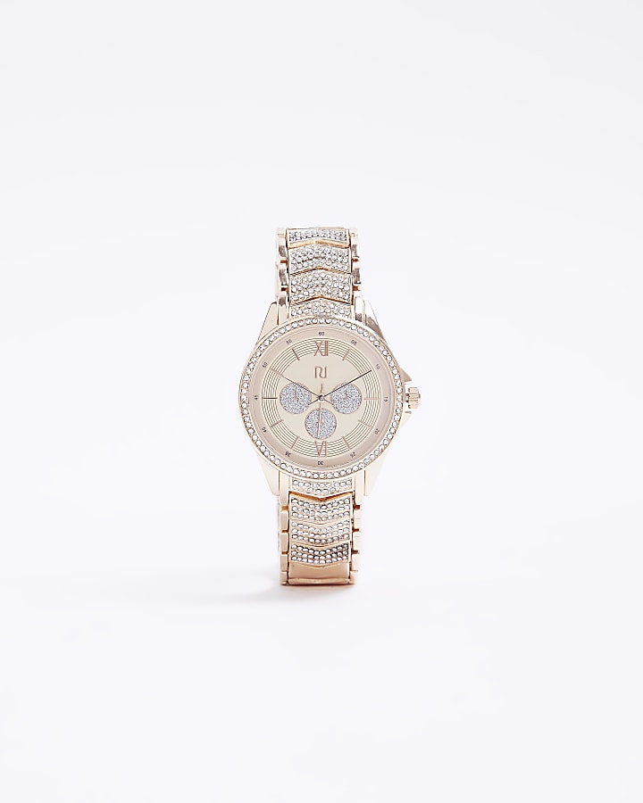 Gold clearance diamante watch