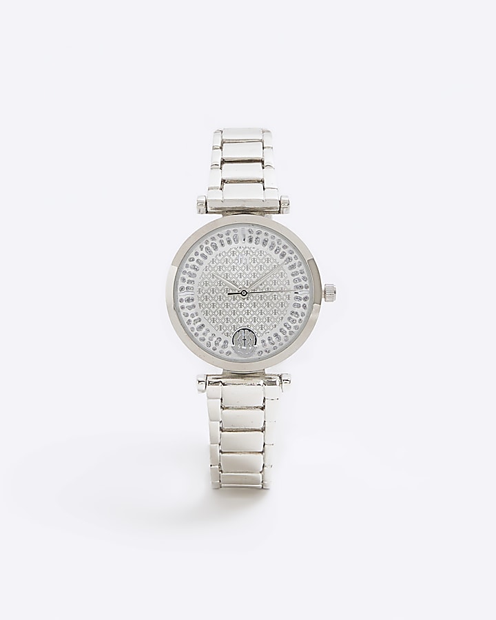 Silver Monogram Watch