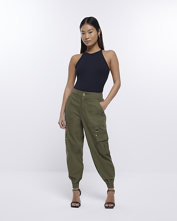 Petite olive green store pants