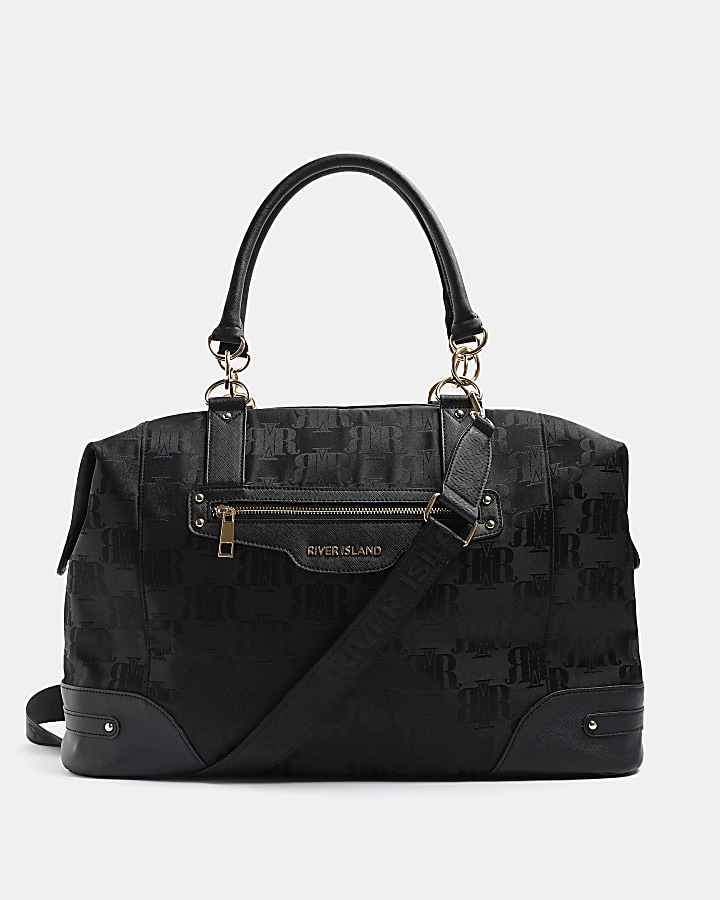 Black RI monogram holdall bag