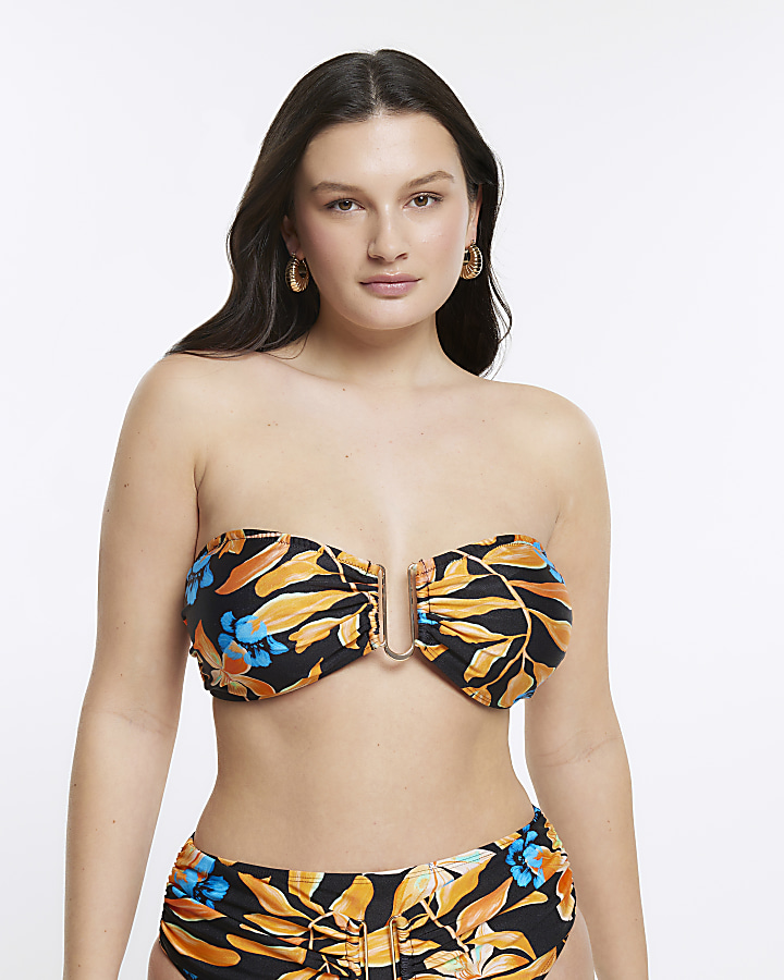 Bandeau bikini top on sale for large bust