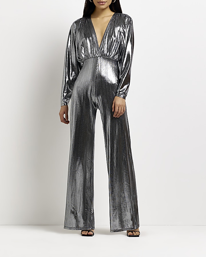 Silver jumpsuit hot sale womens