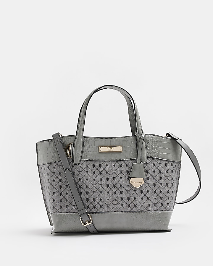 River island discount grey monogram bag