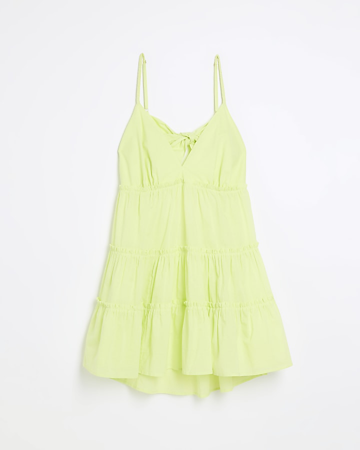 Plus lime mini beach dress