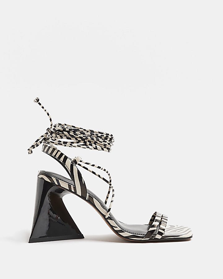 Animal print shop heeled sandals