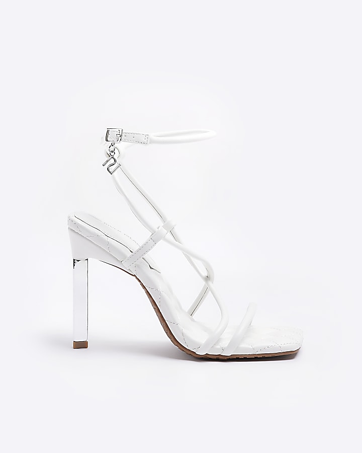 River island white store heels