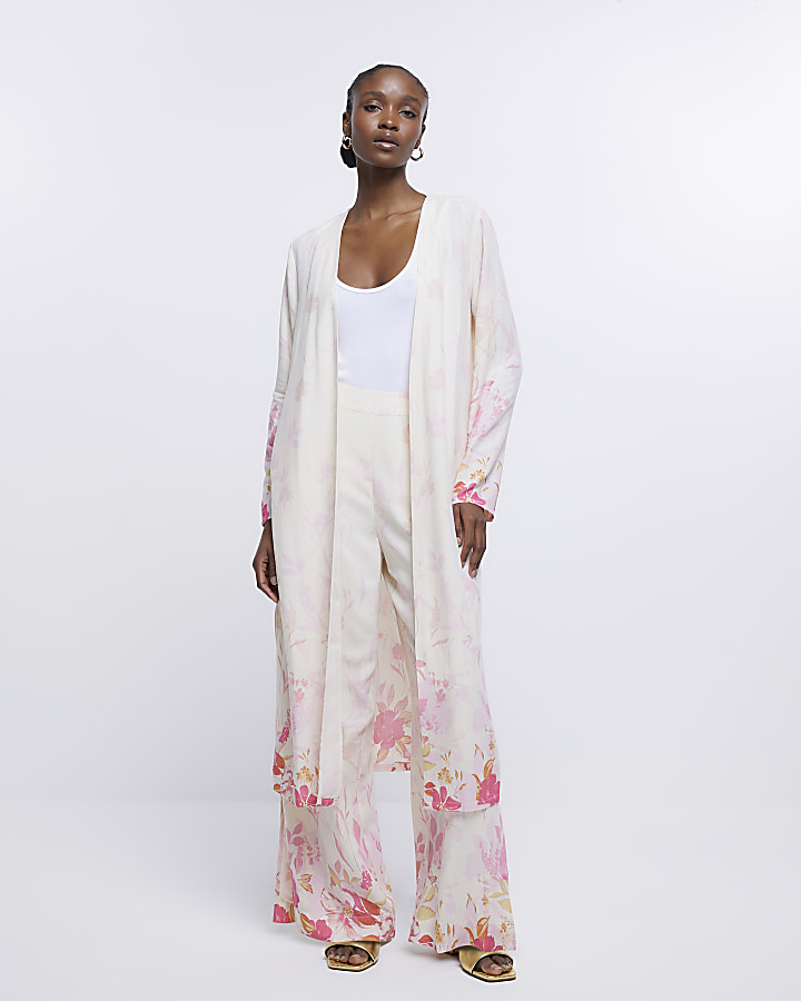 Floral maxi outlet kimono