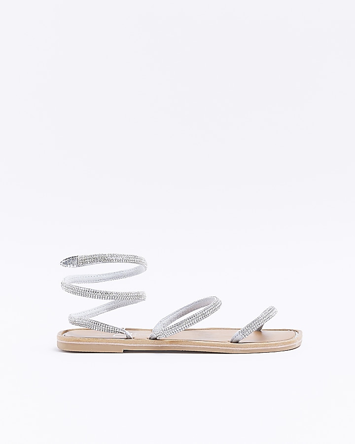 River island silver sales sandals