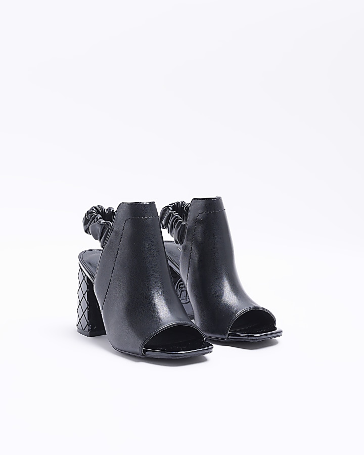 Black heeled ankle boots