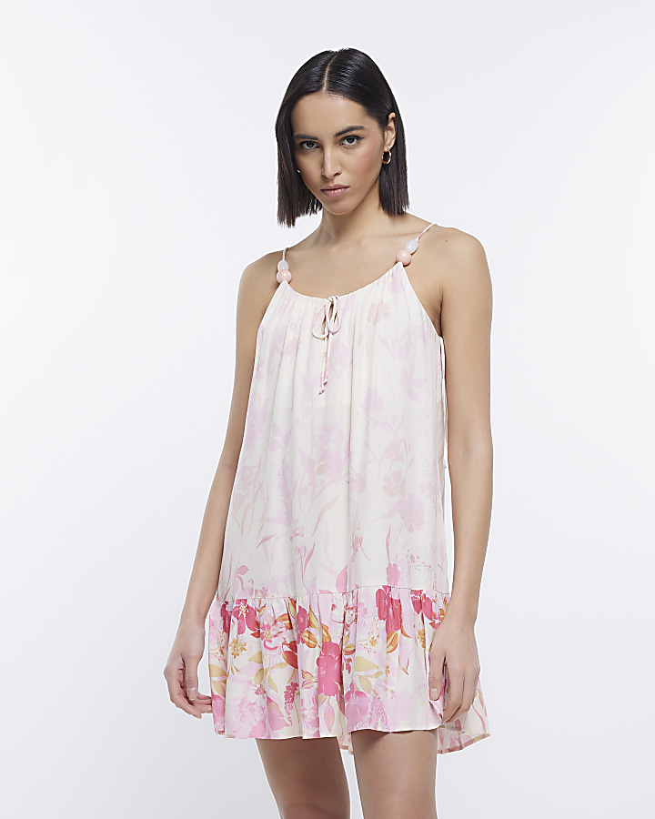 Floral slip dress clearance mini