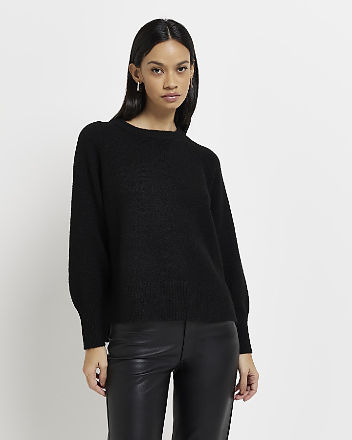 Black oversized outlet jumpers