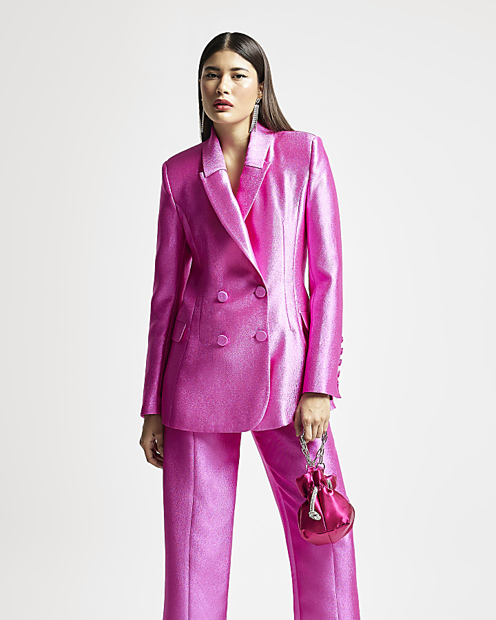 Pink blazer store river island