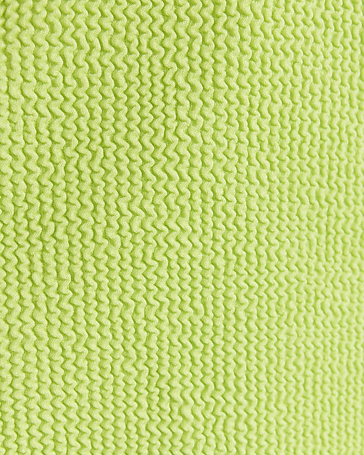Lime green textured swimsuit