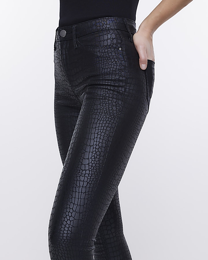 Black Molly coated super skinny jeans