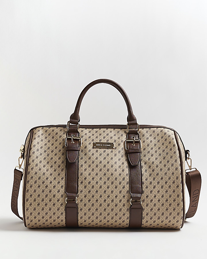 River Island Bolsa de fin de semana - beige 