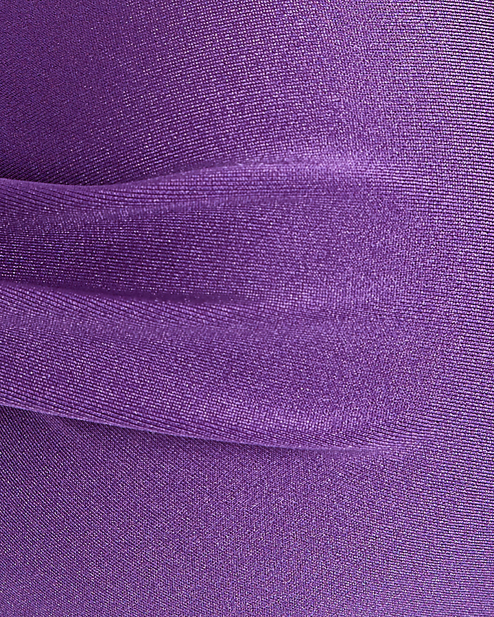 Purple balconette bikini top