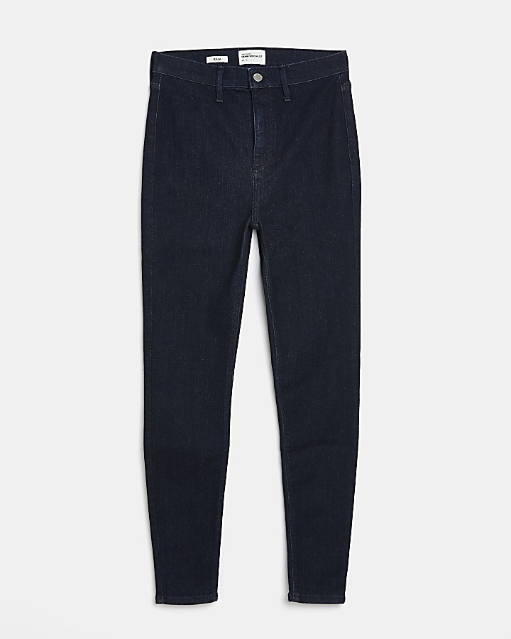 Blue high waisted super skinny jeans