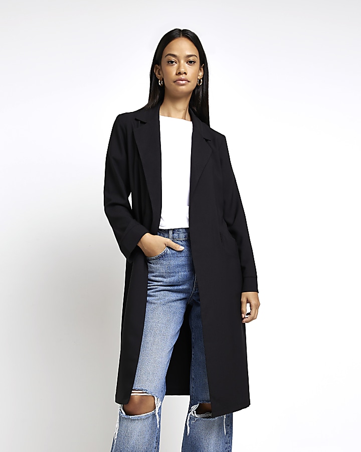 Tie hot sale front coat