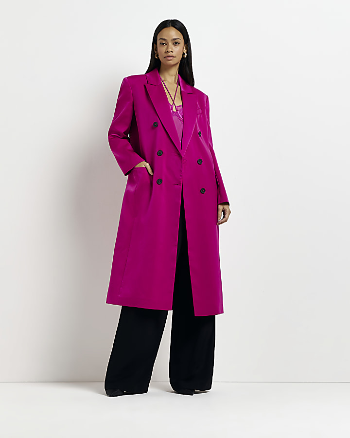 River island store pink coat