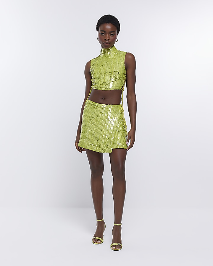 Green skirt 2025 river island