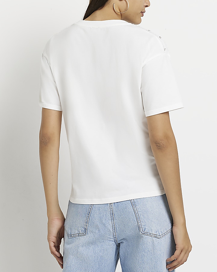 White frill t-shirt