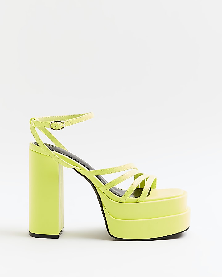 Lime green store sandals river island