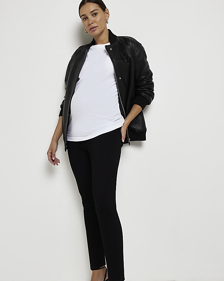 Black maternity skinny jeans multipack