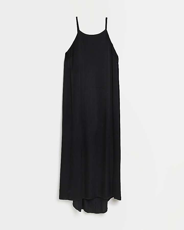 Black I Studio Satin Cami Midi Dress