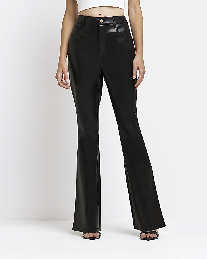 Buy Lipsy Black High Waisted Contour Bootleg Flared Trousers from Next  Hungary