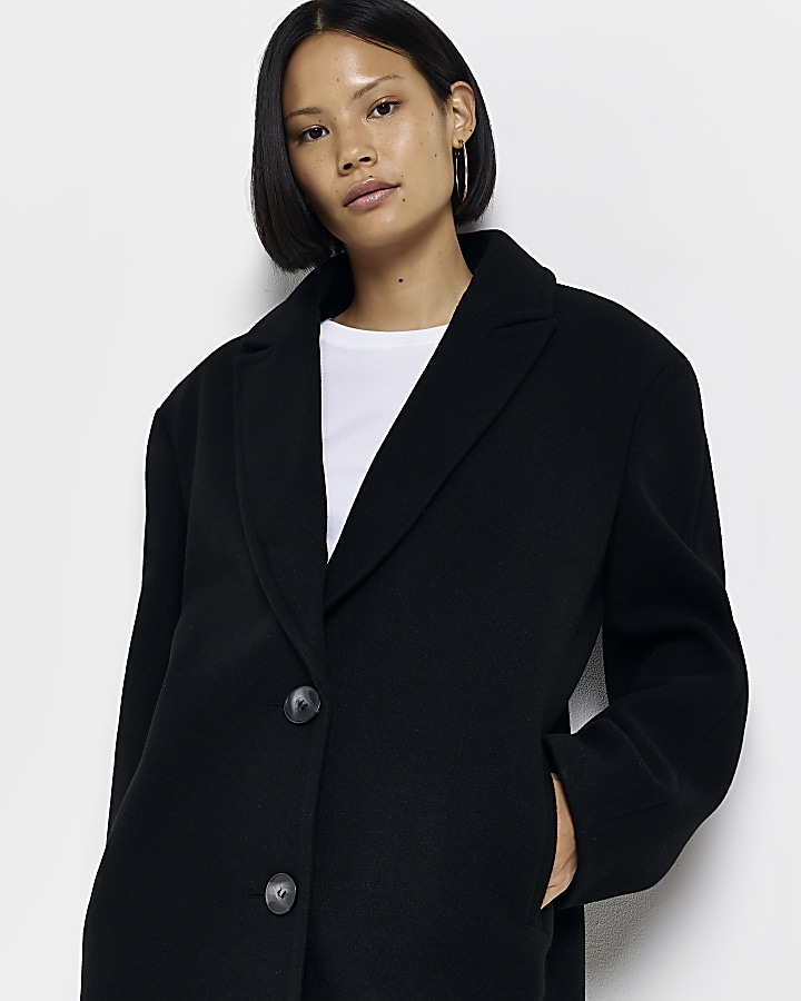 Black oversized blazer coat