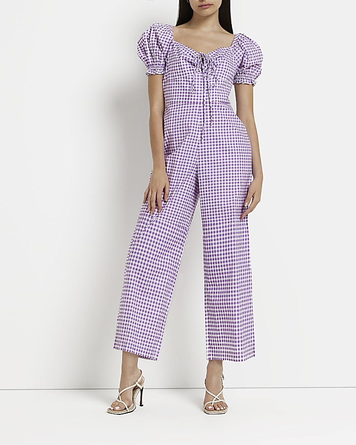 River island store purple jumpsuit