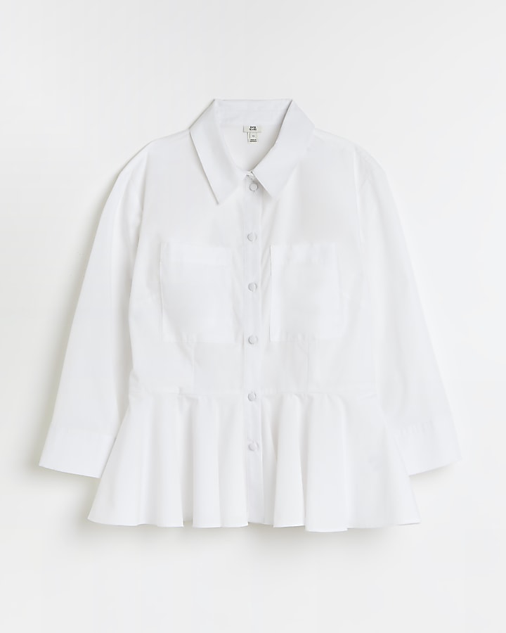 White peplum shirt