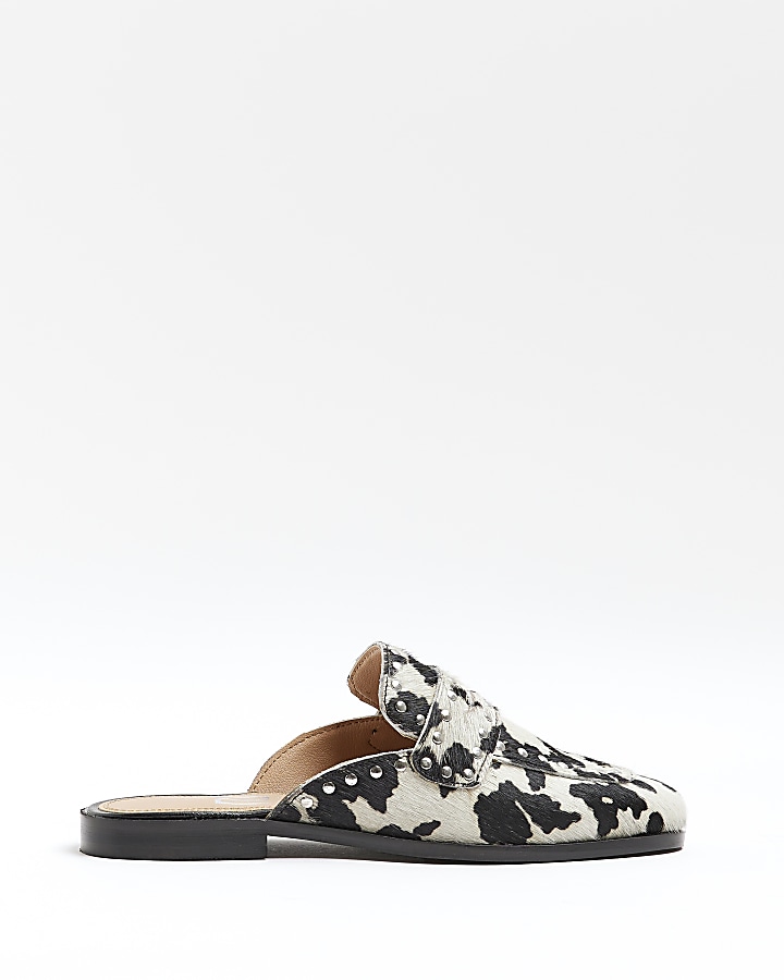 River island 2025 leopard print slippers