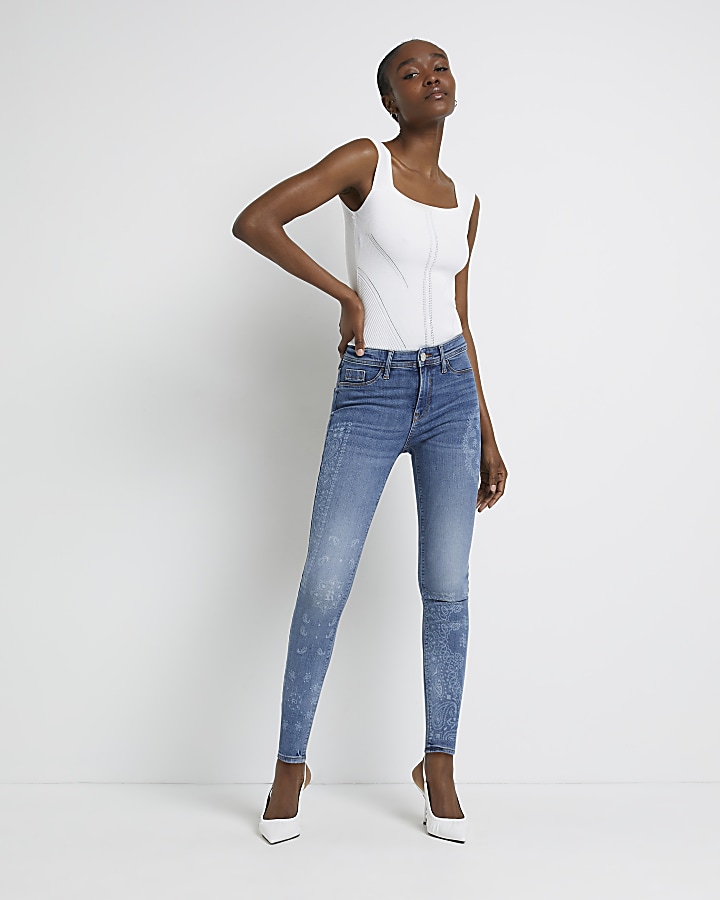 Blue molly mid rise skinny jeans