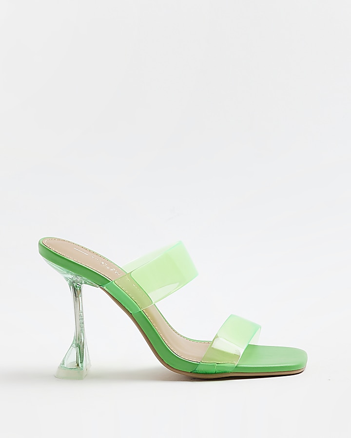 Lime green hot sale perspex heels