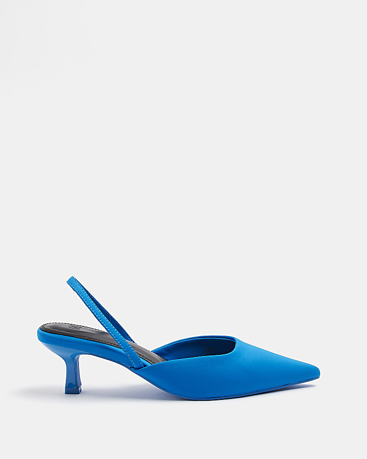 Royal blue mid heel clearance shoes