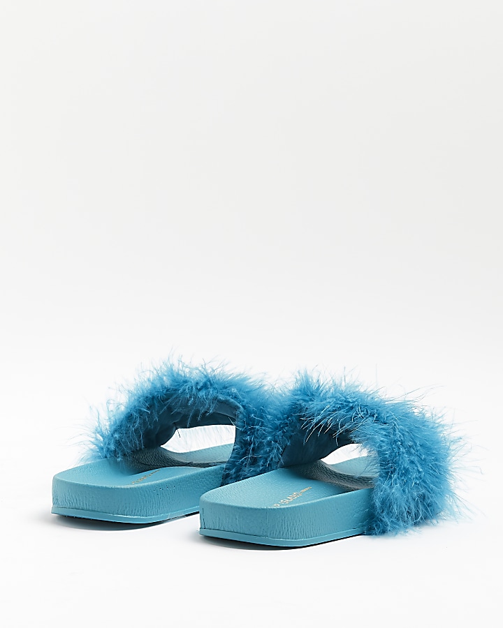 Blue feather sliders