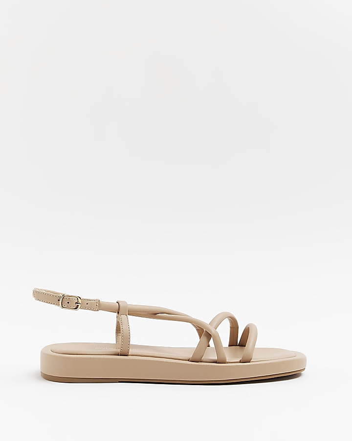 Beige strappy sandals