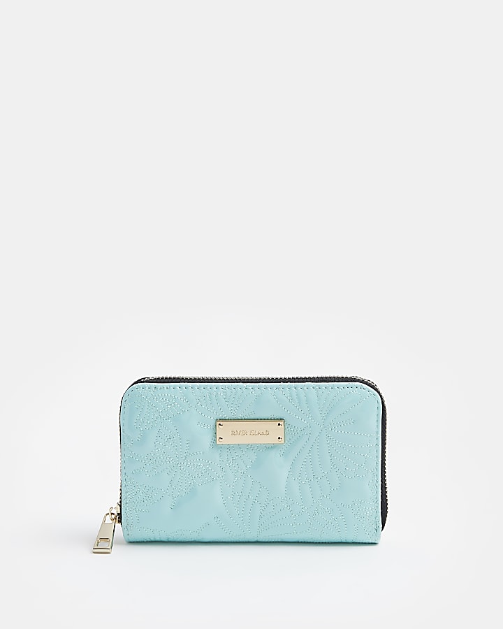 River island blue online purse