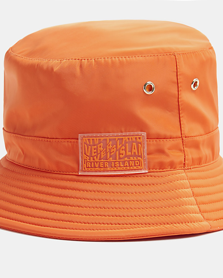 Orange bucket hat