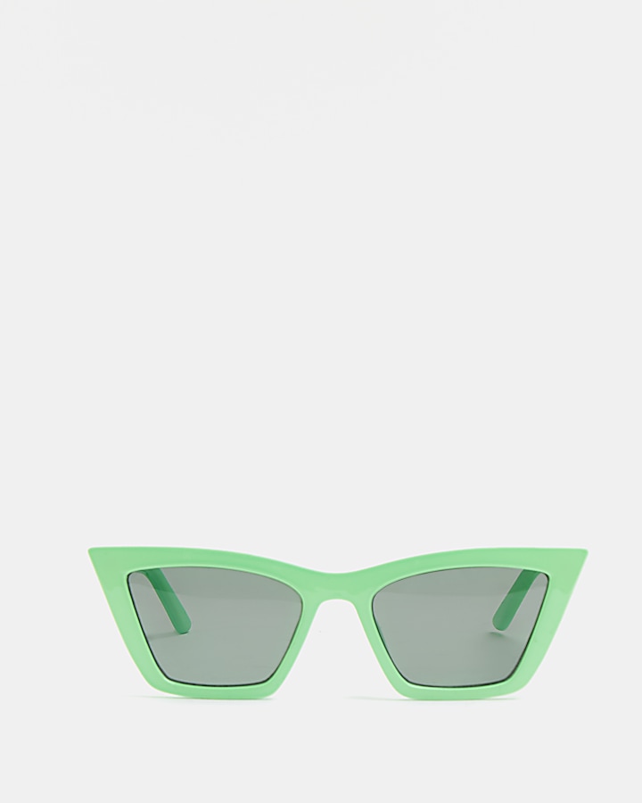 Green cat eye sunglasses