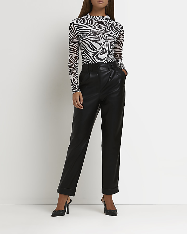 River island wet look trousers sale