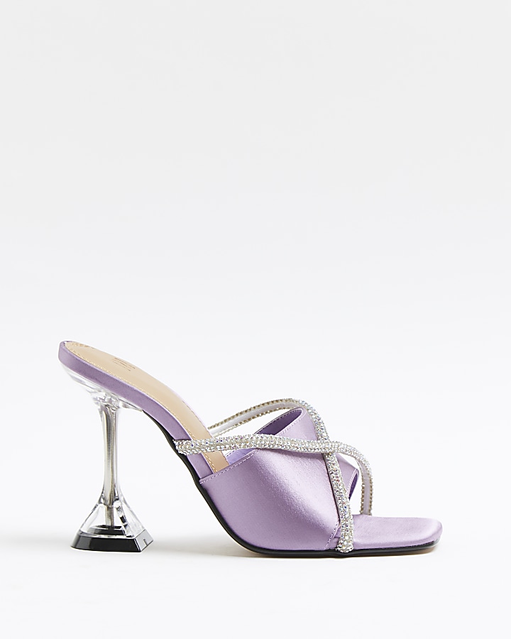 Purple perspex heels best sale