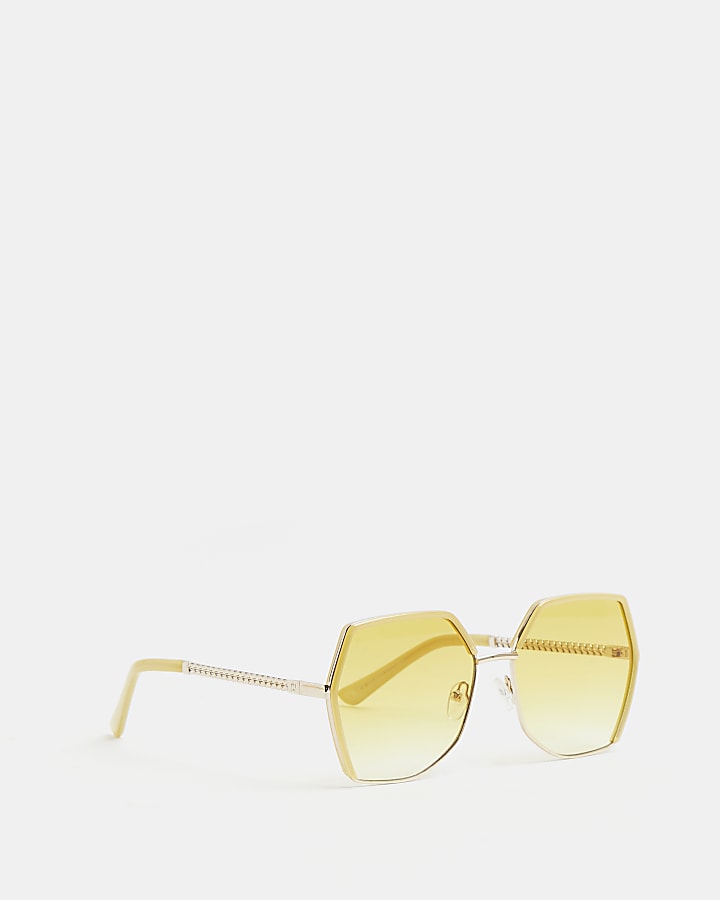 Yellow oversized sunglasses